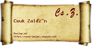 Csuk Zalán névjegykártya
